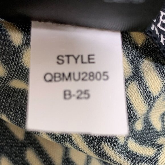 Kenneth Cole Split Sleeve Print Wrap Dress Khaki/Black, Sz Medium Style#QBMU2805 - Picture 11 of 12